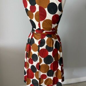 Anne Klein Backless Dress - Red, Black, Brown